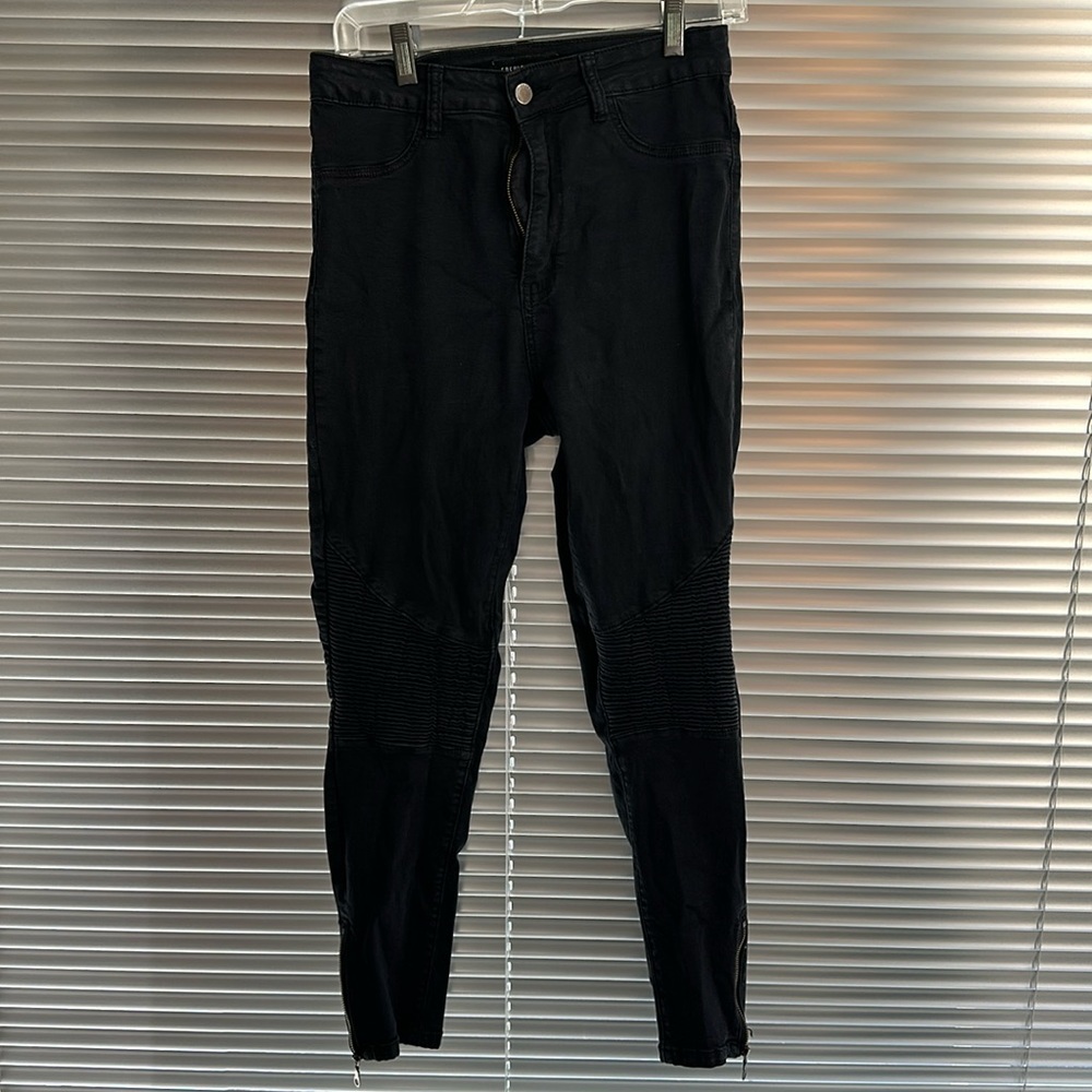 Faded black high rise jeans